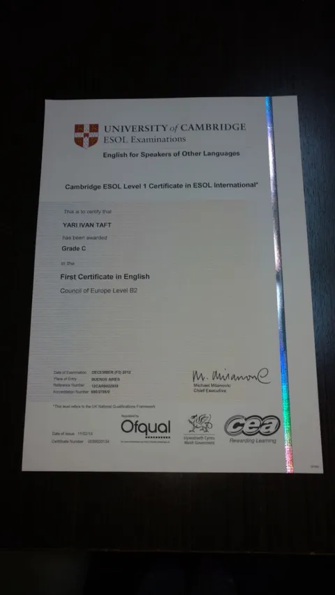 First Certificate in English (B2)